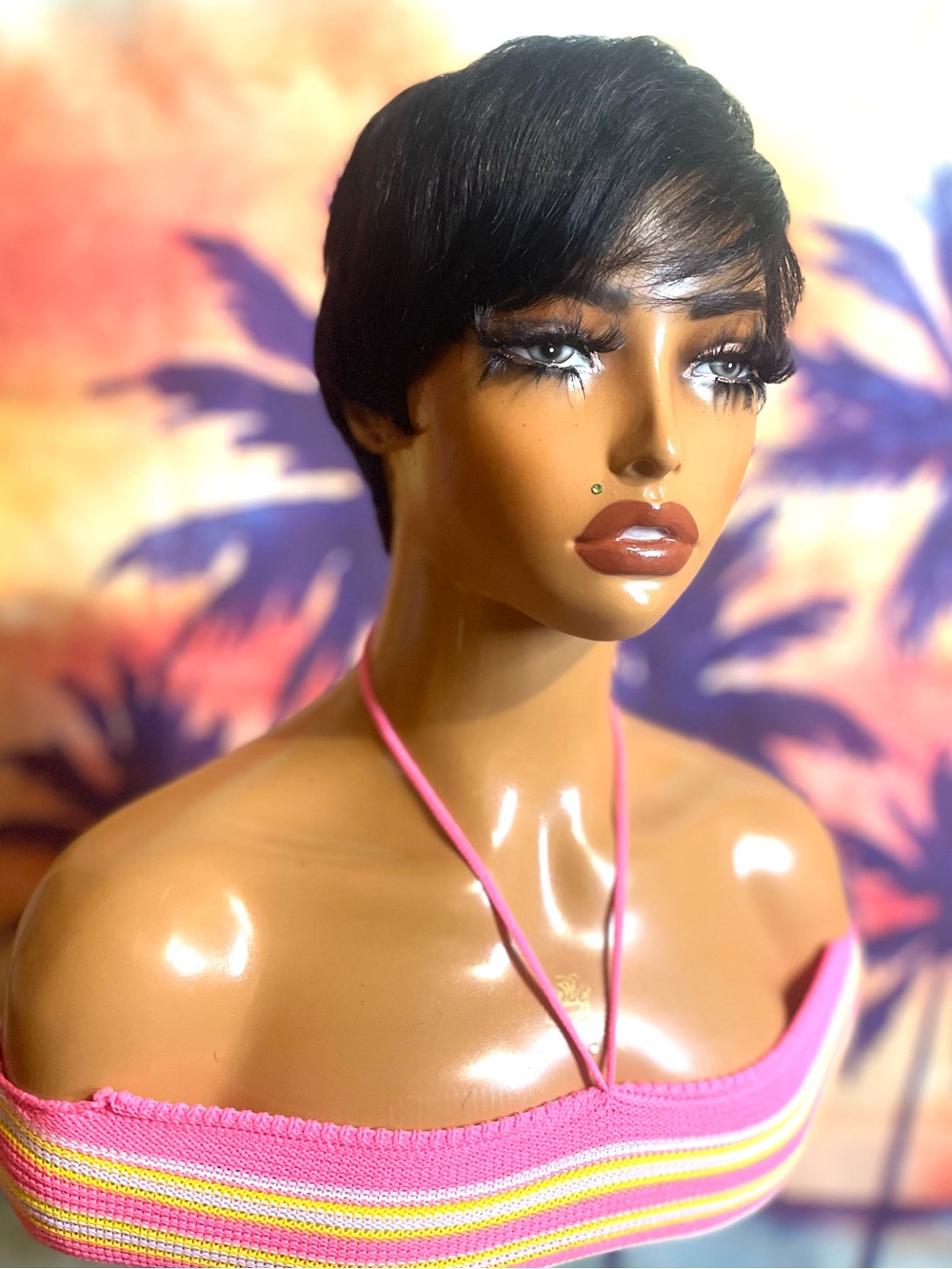 Short 100% Human Hair Pixie Cut Wig